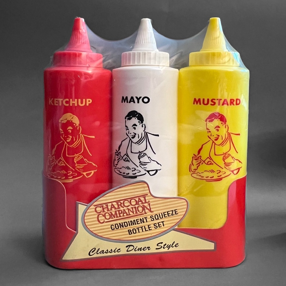 3 Piece Squeeze Bottle Condiment Set